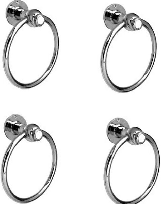 deeplax towel ring tttarzam yna napkin holder set of 4 silver Towel Holder  (Stainless Steel)