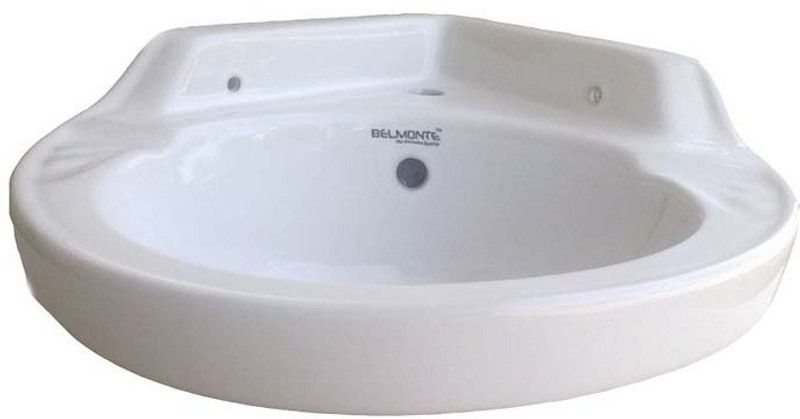 BM BELMONTE 411 Corner 16"X16" Wall Hung Basin  (Ivory)