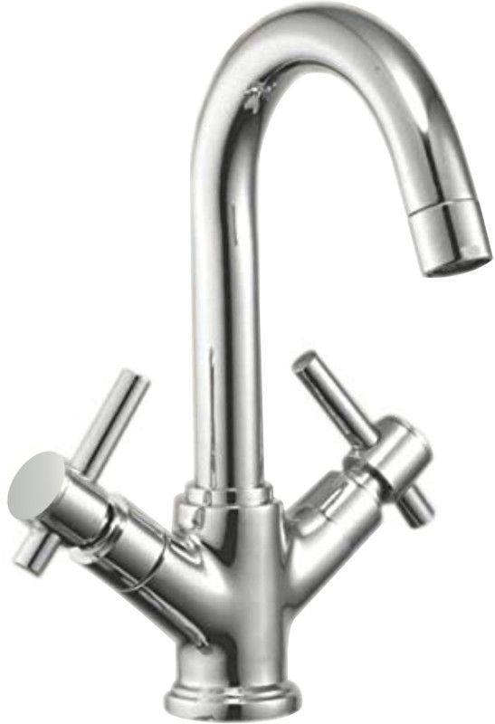 DRIZZLE Basin Mixer Tarim Brass Chrome Plated - Centre Hole Basin Mixer - Pillar Cock Tap Faucet Set