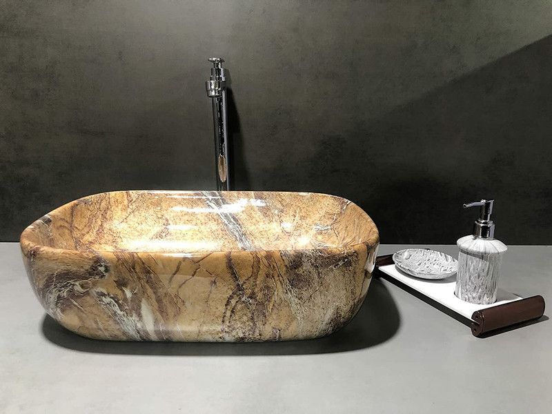 HISRE Home improvement basin (latest designs) Under Counter Basin Table Top Basin Counter Top  (BROWN)