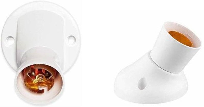 JELECTRICALS Angle Mix Desgin Bulb Holder -Pack of 2 Plastic Light Socket  (Pack of 2)