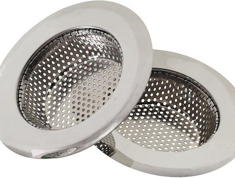 Giffy Kitchen Sink Stainless Steel Push Down Strainer  (11.5 cm Set of 2)