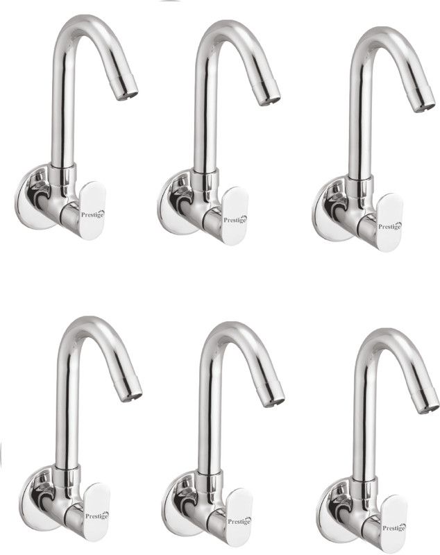 Prestige Ocean Sink Cock-Pack Of 6 Pillar Tap Faucet  (Wall Mount Installation Type)