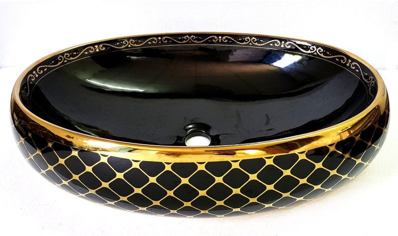 Brizzio 293 293 Table Top Basin  (Gold & Black)