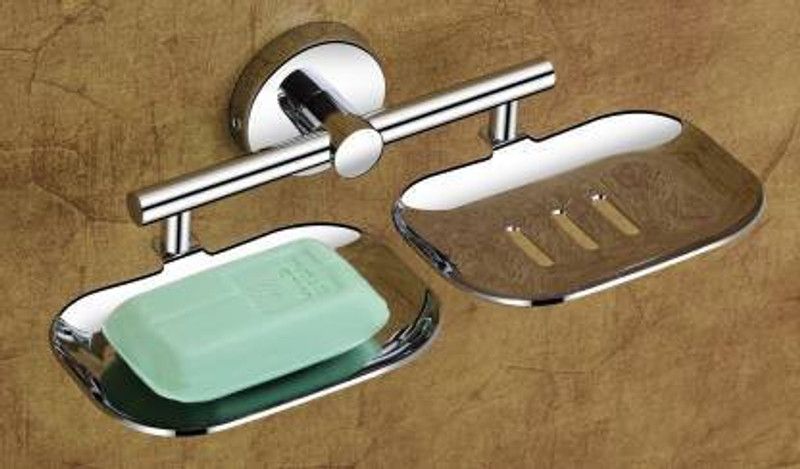 iSTAR Double Soap Dish Stand, Double Soap dish Holder, Bathroom Accessories(Chrome Finish, 304 Stainless Steel) (Silver) PACK OF 1 steel Towel Holder  (Stainless Steel)