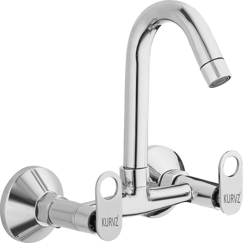 Kurvz Max (Fully Brass) sink mixer Kitchen Mixer (Set of 1) Basin Mixer Faucet  (Wall Mount Installation Type)