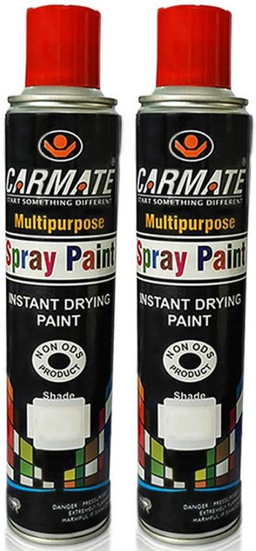 CARMATE Touch Up Spray Paint Grey and Matt Black Spray Paint 440 ml  (Pack of 2)