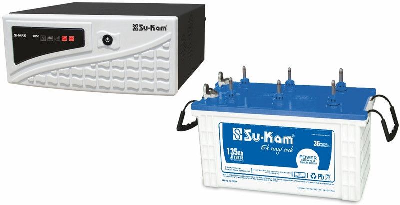 Su-Kam JT13518 Power Grand + Sharak 1050 Tubular Inverter Battery  (135 AH)