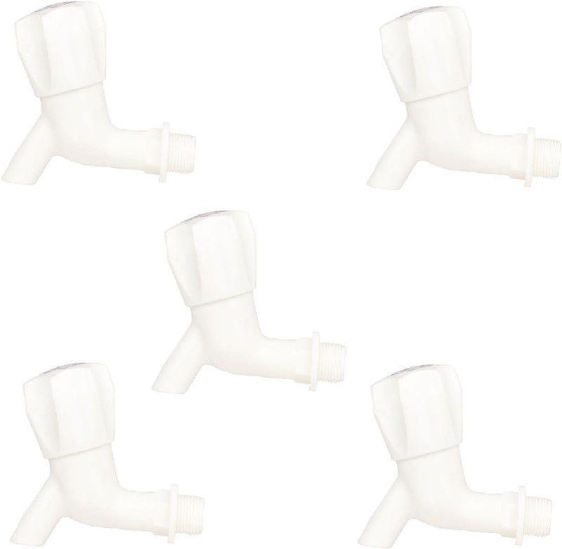 Prestige Polo Bib Cock White Pack Of 5 Bib Tap Faucet  (Wall Mount Installation Type)