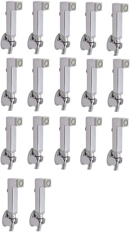 LOGGER Aqua Only Gun ( Square ) Set of 17 pcs Health Faucet  (Single Handle Installation Type)