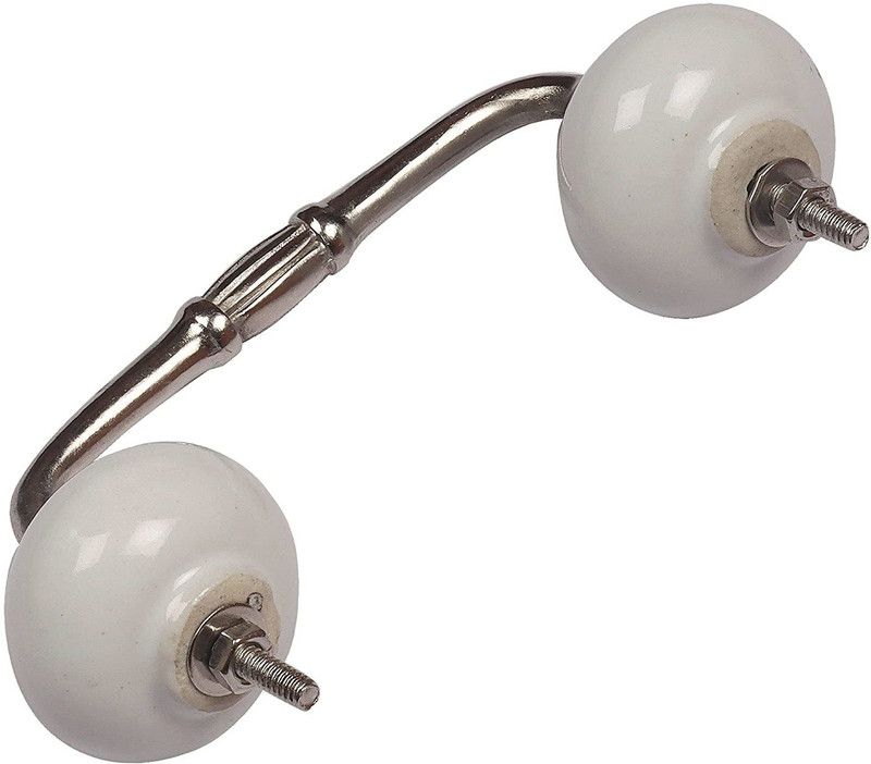 Decokrafts Ceramic Door Handle  (White)