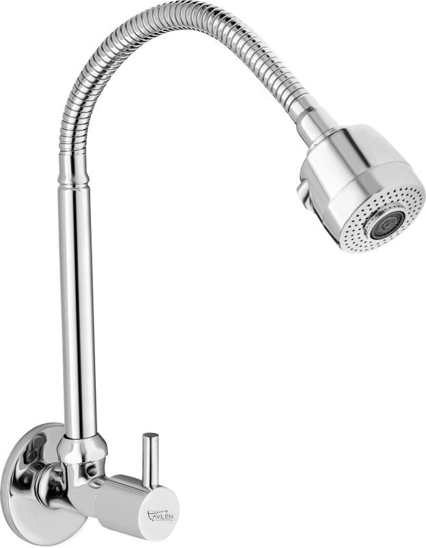 AVLEN (Brass) Turbo Kitchen Spout Flexible Sink Cock with Spout Rain Spray and Flange Spout Faucet  (Wall Mount Installation Type)
