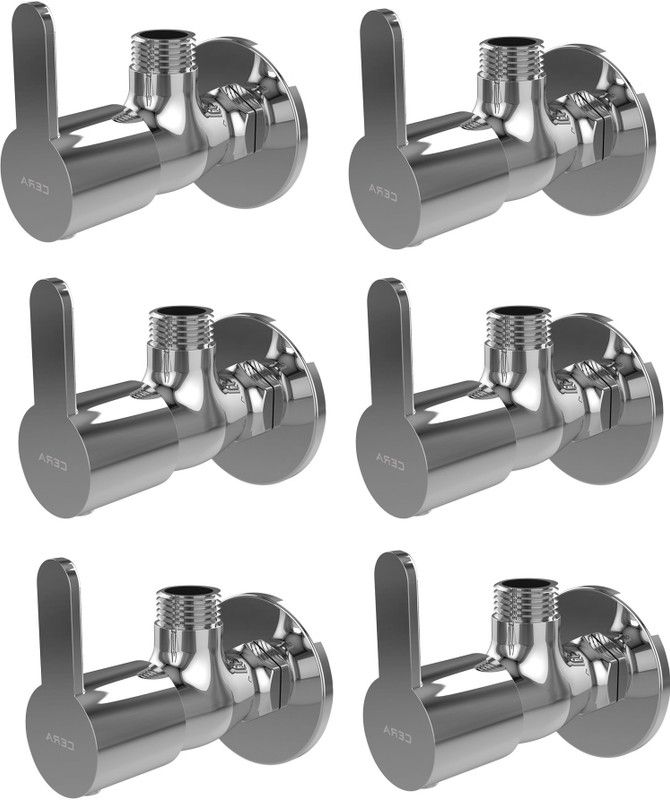 CERA Angle Valve with Wall Flange Tap(F10152016B) Pack of 6 pcs Angle Cock Faucet  (Wall Mount Installation Type)