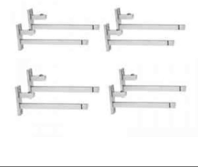 Protex f Type Glass Shelf Bracket 4 inch (SS Matt Finish, fix6/8/10/12mm, Pack of 8 9CM Shelf Bracket  (Silver)