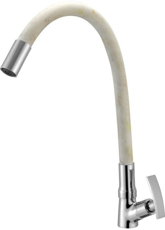 Prestige Pass Flexible Swan Neck White For Kitchen Wash Basin Faucets Pillar Tap Faucet  (Wall Mount Installation Type)