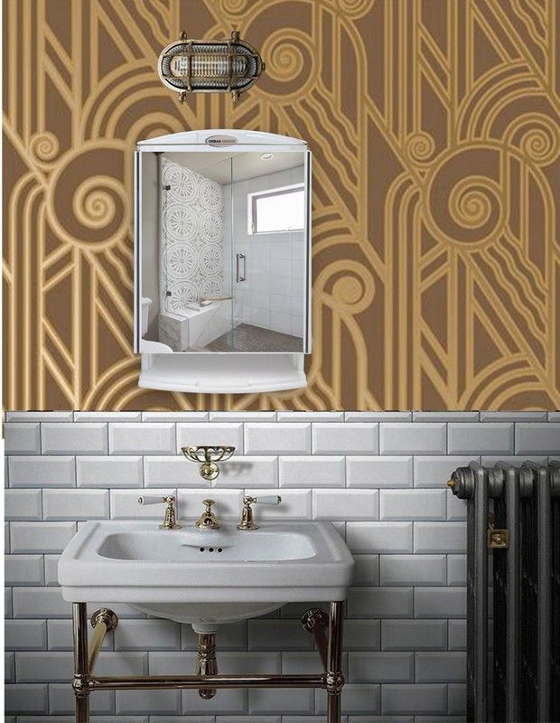 URBAN CHOICE Saffire Washbasin Mirror With Shelves & Bathroom Mirror  (Rectangle Finish : Glossy)