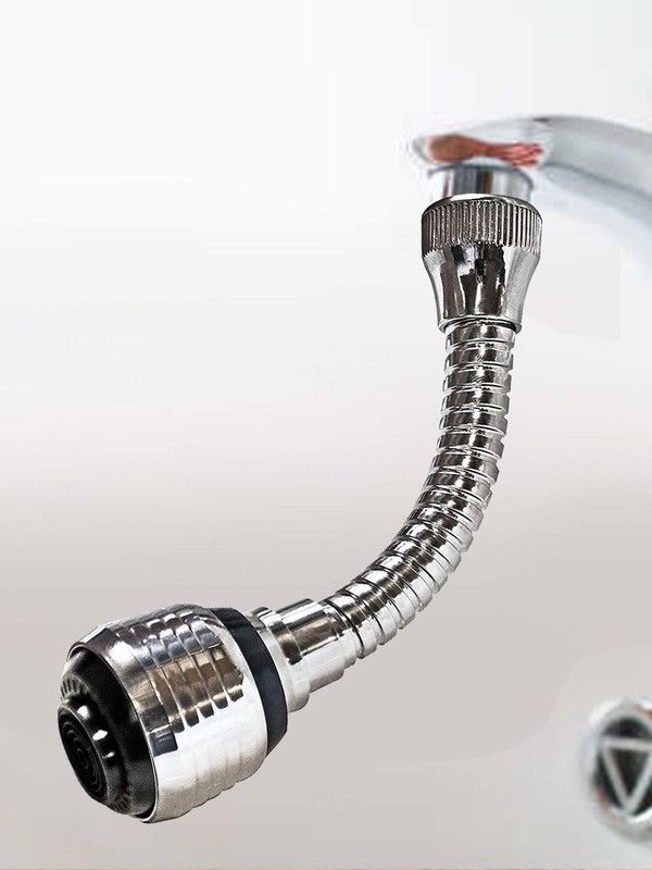 Prestige Flexible Faucet Sprayer (6 inch, Silver) aucet Sprayer Flow Cock Shower type Faucet Nozzle  (Screw On)