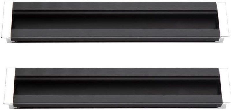4-YOU Aluminium Cabinet/Drawer Handle  (Black Pack of 2)