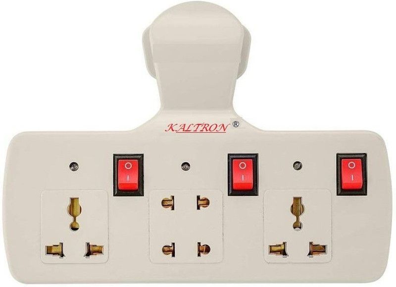 Kaltron Kaltron 4 ports Extension Socket with Switch Button 4 Socket Extension Boards  (Beige, 0 m)
