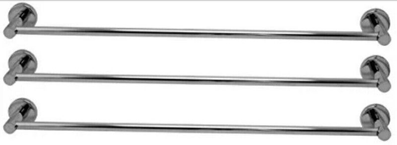 deeplax towel rod panel 24 inches (2feet) set of 3 silver Towel Holder  (Stainless Steel)