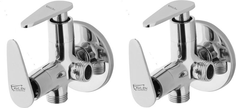 AVLEN Jazz Brass 2 in 1 Angle Cock Tap For Bathroom and Kitchen Angle Cock (Pack of - 2) Faucet Set