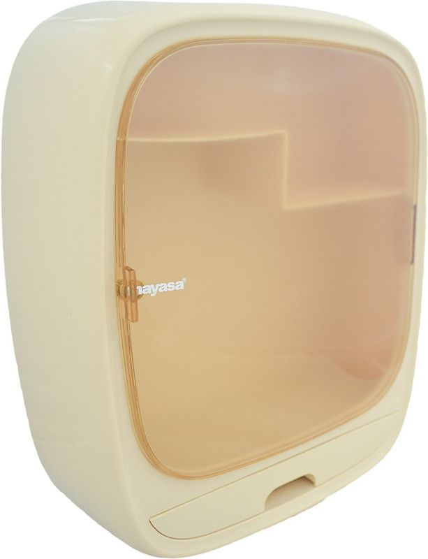 GALOOF Multipurpose Wall Cabinet shelf for Bathroom, cosmetic and utilities Plastic Wall Shelf  (Number of Shelves - 3, Yellow)