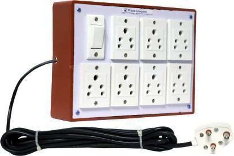chromium 7shocket brownextesion board 7 Socket Extension Boards  (Brown, 3 m)