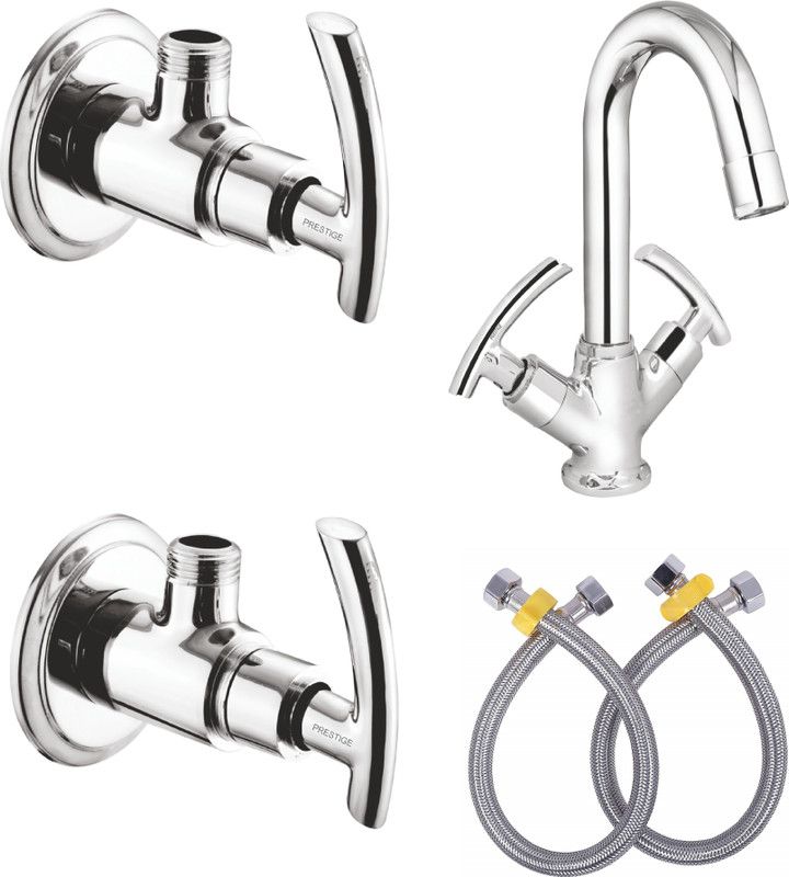 Prestige C2 Angle Cock With Connection Pipe and Center Hole Mixer Set Faucet Set