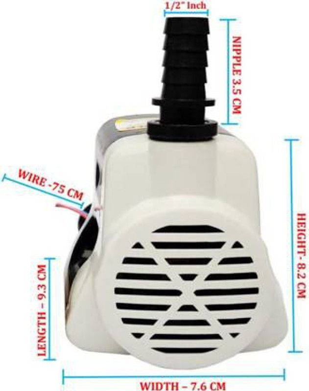 Hari Om Submersible Pump 18Watt with a Water Flow Control Valve & 3-Way Water Distributor Suitable for Air Cooler, Fountain, Aquarium & Ganesh Murti Decoration Submersible Water Pump  (0.18 hp)