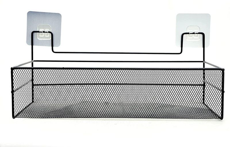 LOVELY MALL Wall Mounted,No Drill Metal Restroom washroom Bathroom Shelf Cast Iron Wall Shelf  (Number of Shelves - 1)