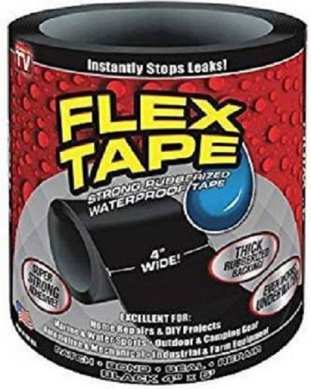 aaryason Super Strong Waterproof Tape for Seal Repair_85 1.52 m Floor Marking Tape  (Black Pack of 1)