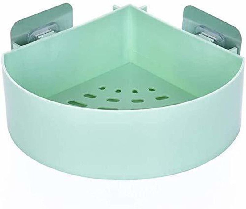 LAKSHMINARAYAN SALES Plastic Multipurpose Kitchen Bathroom Wall Holder Storage Rack Corner Shelf Plastic Wall Shelf  (Number of Shelves - 1, Multicolor)