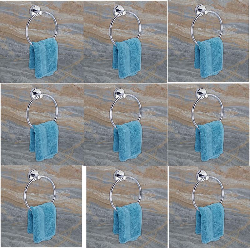 LOGGER - Stainless Steel Round Towel Holder (Pack of 9 pcs) (L1001008-C9) Stainless Steel Towel Holder  (Stainless Steel)