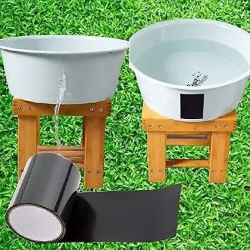 aaryason Super Strong Waterproof Tape for Seal Repair_317 1.52 m Floor Marking Tape  (Black Pack of 1)