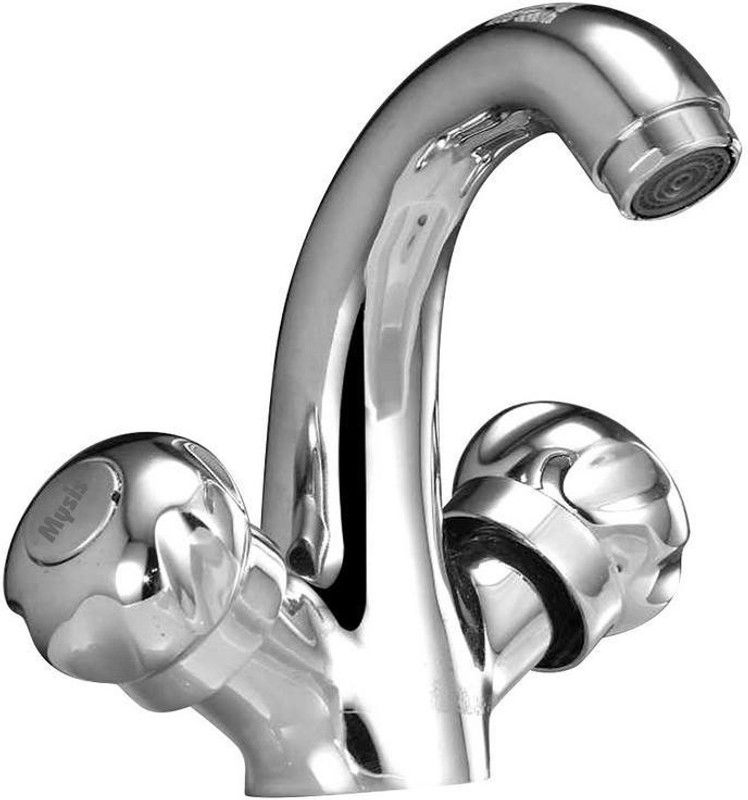Mysis MN-12 Moon Brass Center Hole Mixer With Wall Flange Mixer Faucet Basin Mixer Faucet  (Vessel Installation Type)