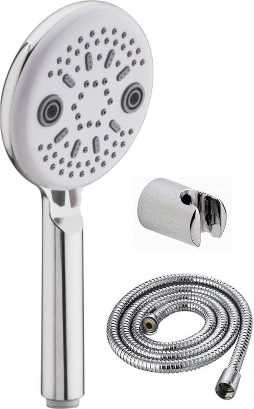 AQUAOZZO TPLED 5260 Bright LED Telephonic Hand Shower Hand Shower With SS Tube and Wall Hook Faucet Set