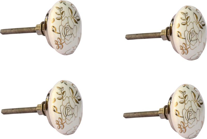 Newai Ceramic Door Handle  (Gold Pack of 4)