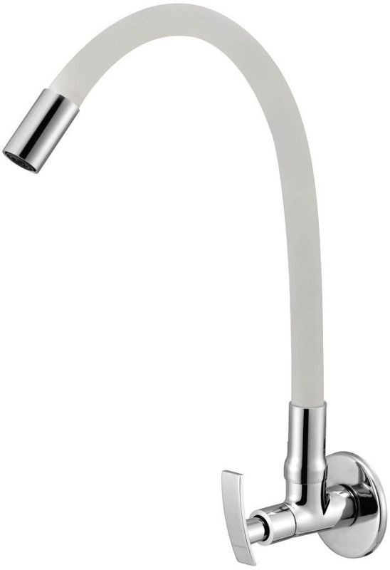 Prestige Pass Flexible Sink Cock White With Wall Flange For Kitchen Wash Basin Faucets Pillar Tap Faucet  (Wall Mount Installation Type)
