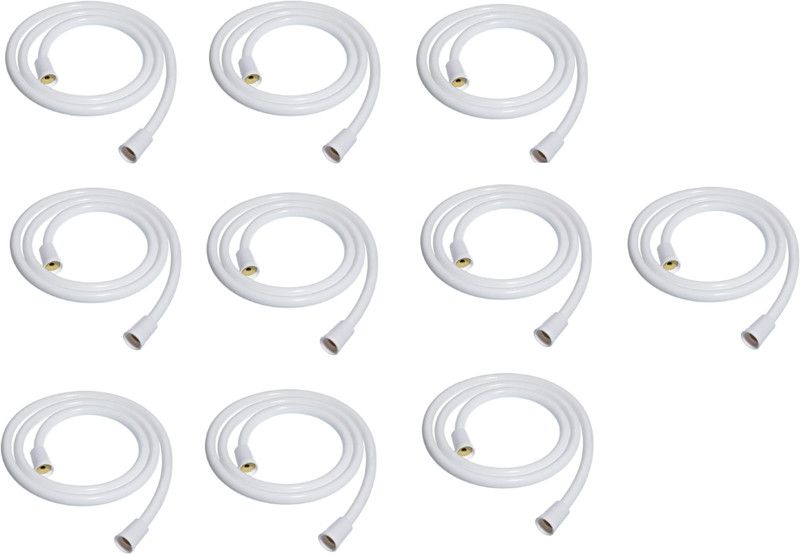 KYOTO PVC Plastic Nut 36" (inch) Connection Pipe Hot & Cold Water Supply Connection Pipe for Wash Basin, Kitchen, Geyser Toilet Accessories for Bathroom (PACK OF 10) Faucet Set