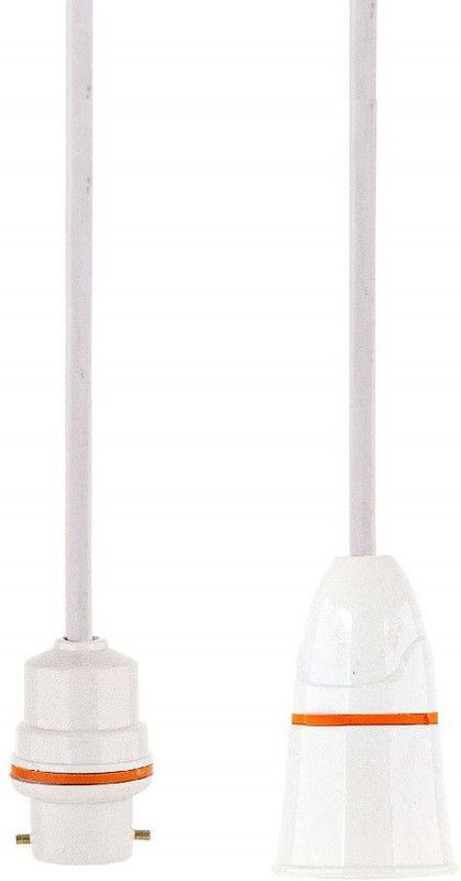 JELECTRICALS B22 Socket with 20 Meter Flexible Wire & Single Adaptor Plug Plastic Light Socket  (Pack of 1)