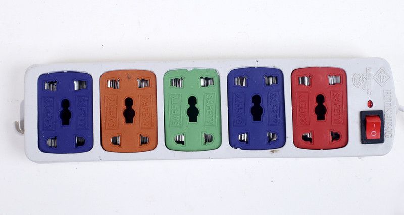 SINAL Hitisheng Heavy Duty 10 Socket Extension Boards  (Multicolor, 1 m)