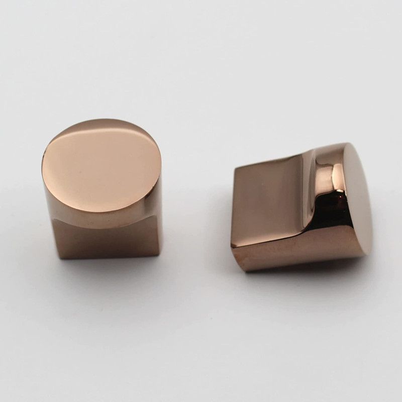 ABVIN Tiny PVD Round Pink Rosegold Knobs Unique Cabinet Pulls, Beautiful Drawer Knobs Zinc Door Handle  (Pink Pack of 1)