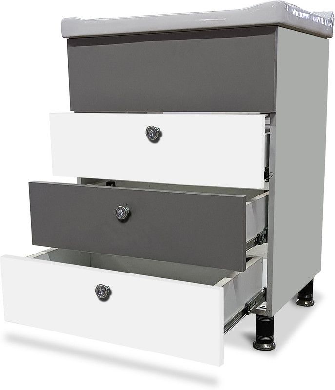 MONTAGE Wash Basin Vanity High Quality HDHMR Engineered Wood Wash Basin Cabinet DMS00055 Counter Top  (White)