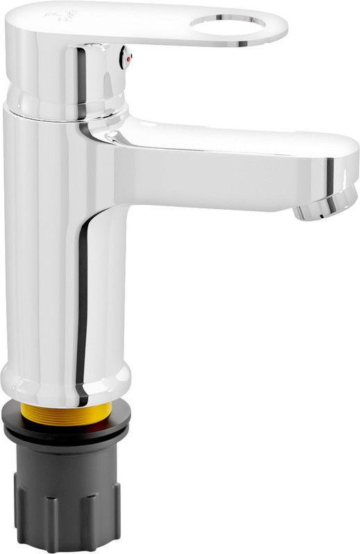 PIXAFLO ADMIX Brass Single Lever Basin Mixer With 450 mm Long Stainless Steel Braided Hoses (Chrome) Single Lever Basin Mixer (Hot and Cold) Basin Mixer Faucet  (Deck Mount Installation Type)