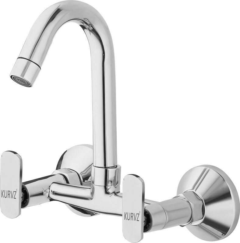 Kurvz (Fully Brass) Opal sink mixer Kitchen Mixer (Set of 1) Basin Mixer Faucet  (Wall Mount Installation Type)