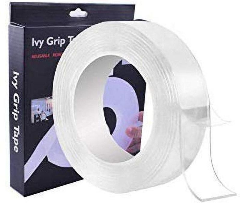 SIDDIVINAYAK CREATION Double Sided Nano Adhesive Gel Tape_13 3 m Double-sided Tape  (White Pack of 1)