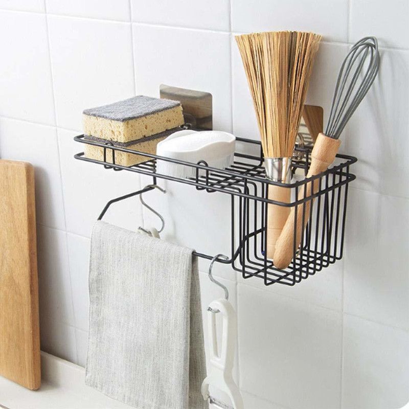 touaretails Wall Mounted Toiletry Sundry Storage Iron Shelf Stainless Steel Wall Shelf  (Number of Shelves - 1)