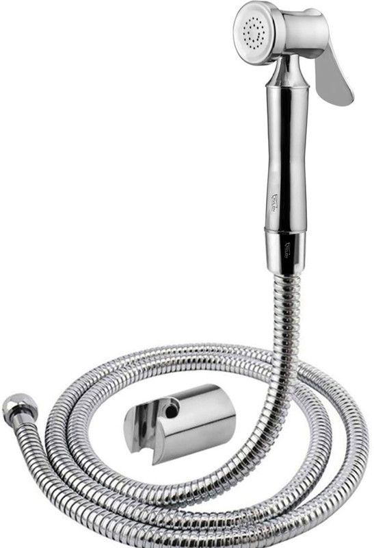 AVLEN Premium quality Shark brass health faucet with 1.5mtr flexible SS Tube and Wall Hook Pack of -1 Faucet Set