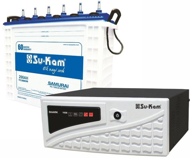 Su-Kam TT20036 + Sharak 1050 Tubular Inverter Battery  (200 AH)