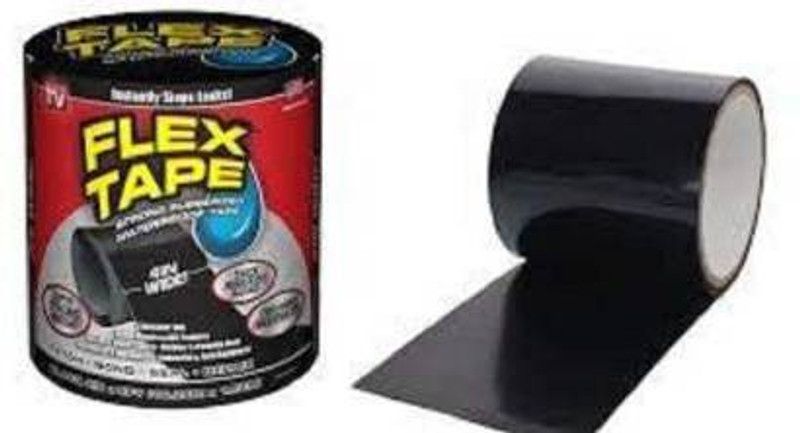 SIDDIVINAYAK CREATION SK Creation Rubberized Waterproof Flex Tape_205 1.52 m Floor Marking Tape  (Black Pack of 1)